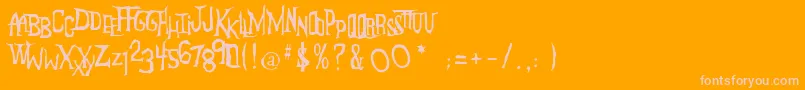 Шрифт AndersonTheMysterons – розовые шрифты на оранжевом фоне