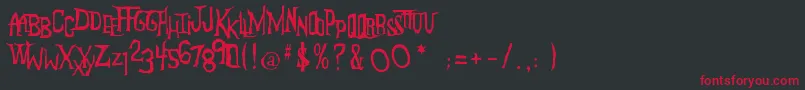 AndersonTheMysterons Font – Red Fonts on Black Background