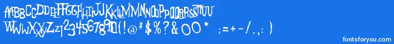 AndersonTheMysterons Font – White Fonts on Blue Background