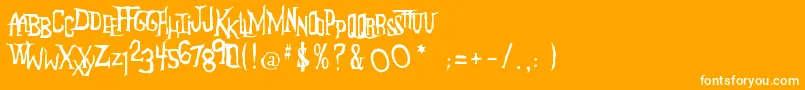 AndersonTheMysterons Font – White Fonts on Orange Background