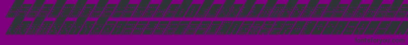 Weitere Informationen zur TowerBlockItalic-Schriftart TowerBlockItalic-Schriftart – Schwarze Schriften auf violettem Hintergrund