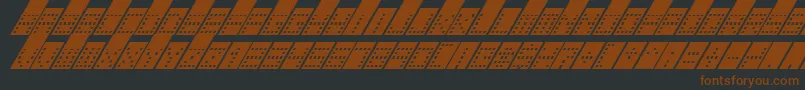 TowerBlockItalic-fontti – ruskeat fontit mustalla taustalla