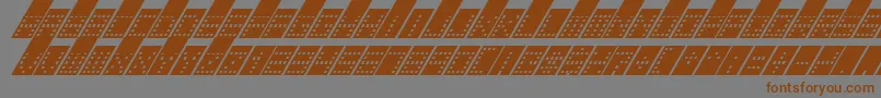 TowerBlockItalic Font – Brown Fonts on Gray Background