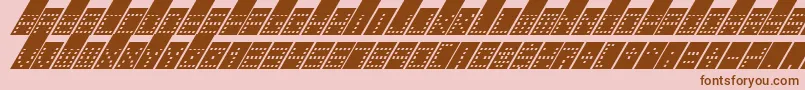 TowerBlockItalic Font – Brown Fonts on Pink Background