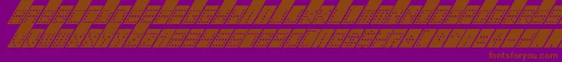 TowerBlockItalic Font – Brown Fonts on Purple Background