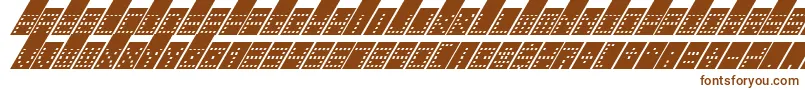 Шрифт TowerBlockItalic – коричневые шрифты на белом фоне