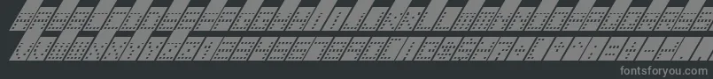 フォントTowerBlockItalic – 黒い背景に灰色の文字