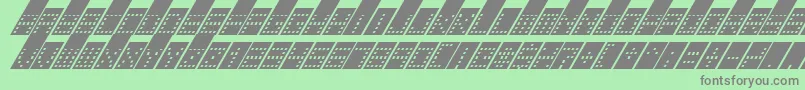 TowerBlockItalic Font – Gray Fonts on Green Background
