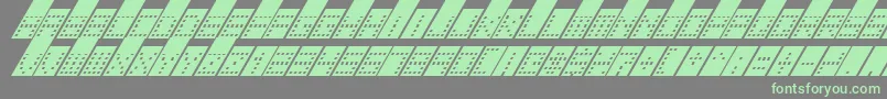TowerBlockItalic Font – Green Fonts on Gray Background