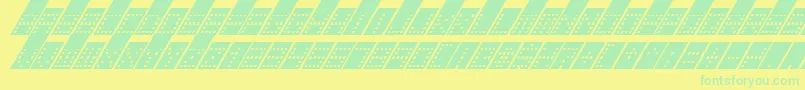TowerBlockItalic-Schriftart – Grüne Schriften auf gelbem Hintergrund