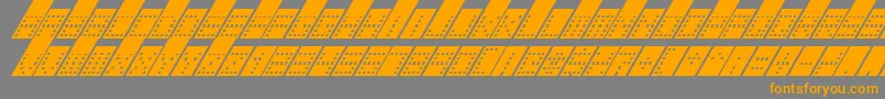 Czcionka TowerBlockItalic – pomarańczowe czcionki na szarym tle