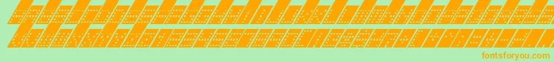 More about TowerBlockItalic Font TowerBlockItalic Font – Orange Fonts on Green Background