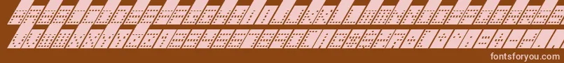 Lisätietoja TowerBlockItalic-fontista TowerBlockItalic-fontti – vaaleanpunaiset fontit ruskealla taustalla