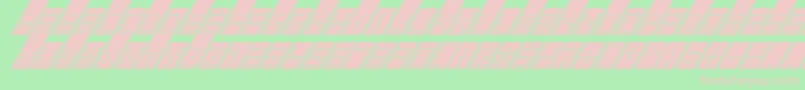 TowerBlockItalic Font – Pink Fonts on Green Background