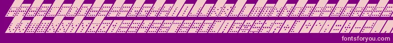 フォントTowerBlockItalic – 紫の背景にピンクのフォント