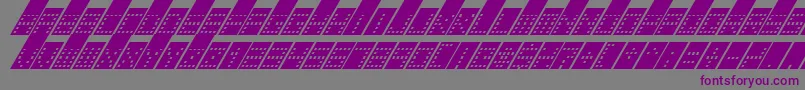 TowerBlockItalic Font – Purple Fonts on Gray Background