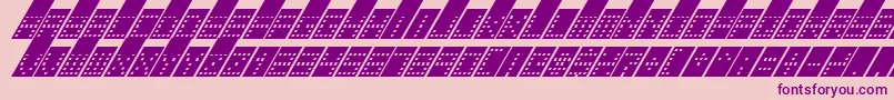 TowerBlockItalic Font – Purple Fonts on Pink Background