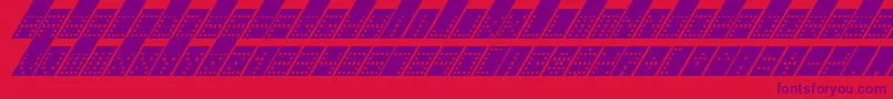 TowerBlockItalic Font – Purple Fonts on Red Background