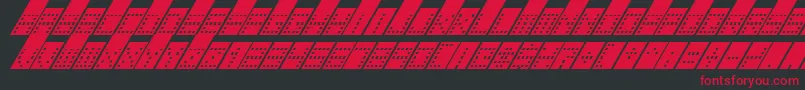 TowerBlockItalic Font – Red Fonts on Black Background