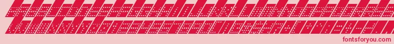 Шрифт TowerBlockItalic – красные шрифты на розовом фоне