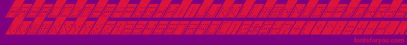 TowerBlockItalic Font – Red Fonts on Purple Background