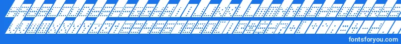 Saiba mais sobre a fonte TowerBlockItalic Fonte TowerBlockItalic – fontes brancas em um fundo azul