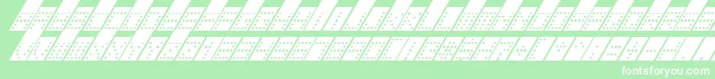 TowerBlockItalic Font – White Fonts on Green Background