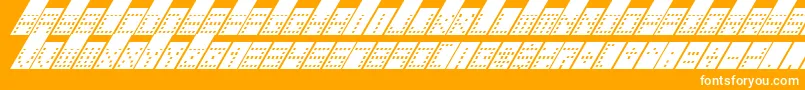 fuente TowerBlockItalic – Fuentes Blancas Sobre Fondo Naranja