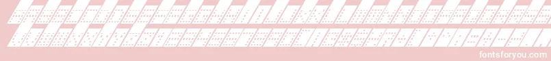 TowerBlockItalic-Schriftart – Weiße Schriften auf rosa Hintergrund