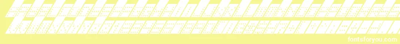 TowerBlockItalic Font – White Fonts on Yellow Background