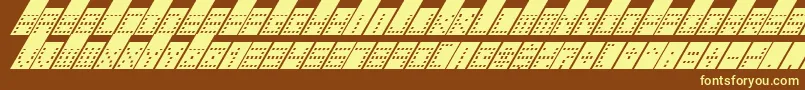 TowerBlockItalic-fontti – keltaiset fontit ruskealla taustalla
