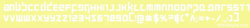 ProkofievBold Font – White Fonts on Yellow Background