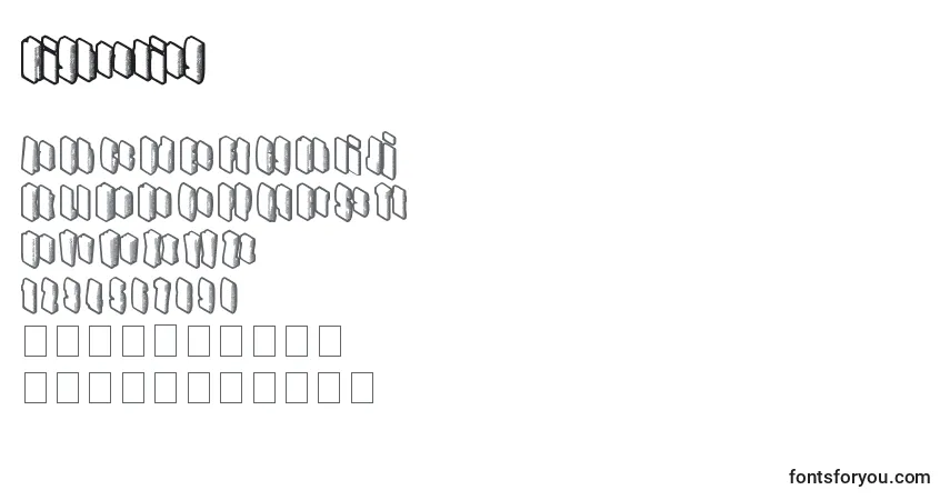 Czcionka Highrating – alfabet, cyfry, specjalne znaki
