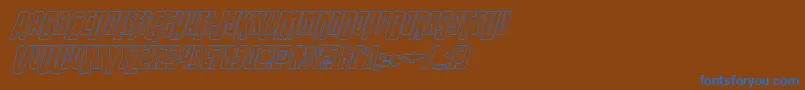 Подробнее о шрифте Thunderhawkdropshadowital Шрифт Thunderhawkdropshadowital – синие шрифты на коричневом фоне
