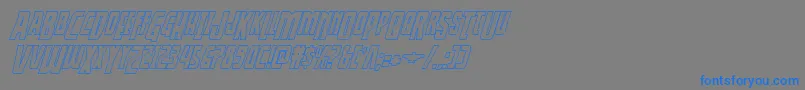 Подробнее о шрифте Thunderhawkdropshadowital Шрифт Thunderhawkdropshadowital – синие шрифты на сером фоне