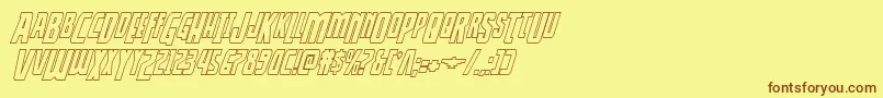 More about Thunderhawkdropshadowital Font Thunderhawkdropshadowital Font – Brown Fonts on Yellow Background