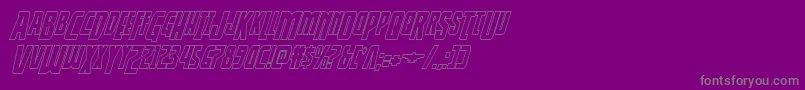 More about Thunderhawkdropshadowital Font Thunderhawkdropshadowital Font – Gray Fonts on Purple Background