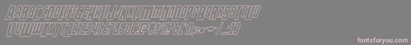 Thunderhawkdropshadowital Font – Pink Fonts on Gray Background