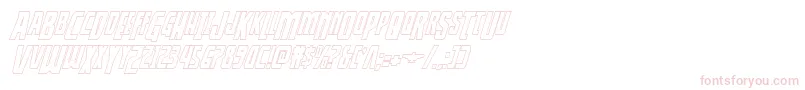 Шрифт Thunderhawkdropshadowital – розовые шрифты на белом фоне