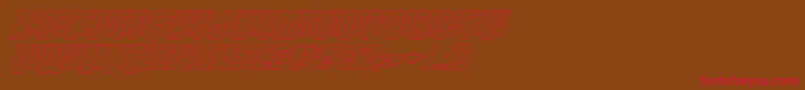 Thunderhawkdropshadowital Font – Red Fonts on Brown Background