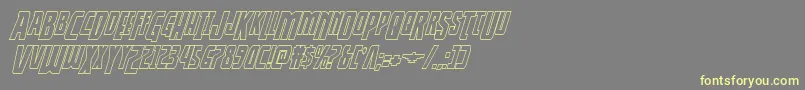 Thunderhawkdropshadowital Font – Yellow Fonts on Gray Background