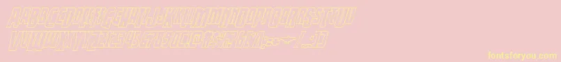 Thunderhawkdropshadowital Font – Yellow Fonts on Pink Background