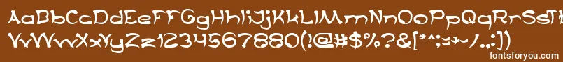 TaringSerigala Font – White Fonts on Brown Background