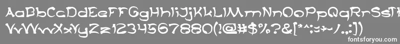 フォントTaringSerigala – 灰色の背景に白い文字