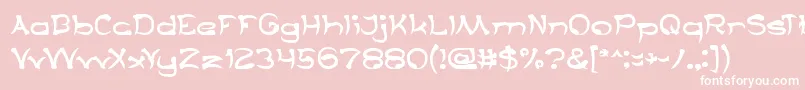 TaringSerigala Font – White Fonts on Pink Background