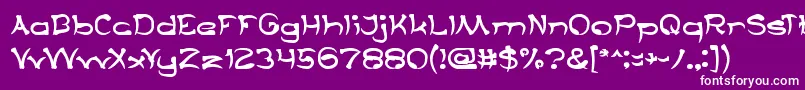 TaringSerigala Font – White Fonts on Purple Background