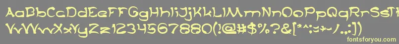 TaringSerigala Font – Yellow Fonts on Gray Background