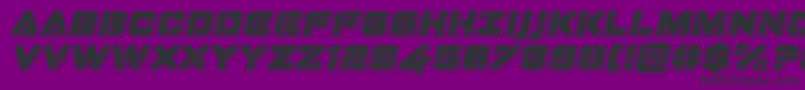 Dominojackpunchital Font – Black Fonts on Purple Background