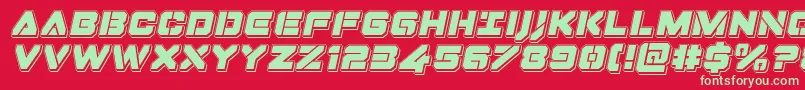 Dominojackpunchital Font – Green Fonts on Red Background