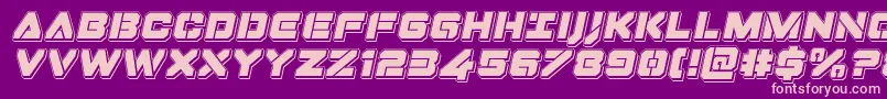 Dominojackpunchital Font – Pink Fonts on Purple Background